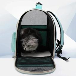 Saco portátil respirável para animais de estimação, Mochila de viagem ao ar livre, Saco transparente para gatos e cães pequenos - Image 6