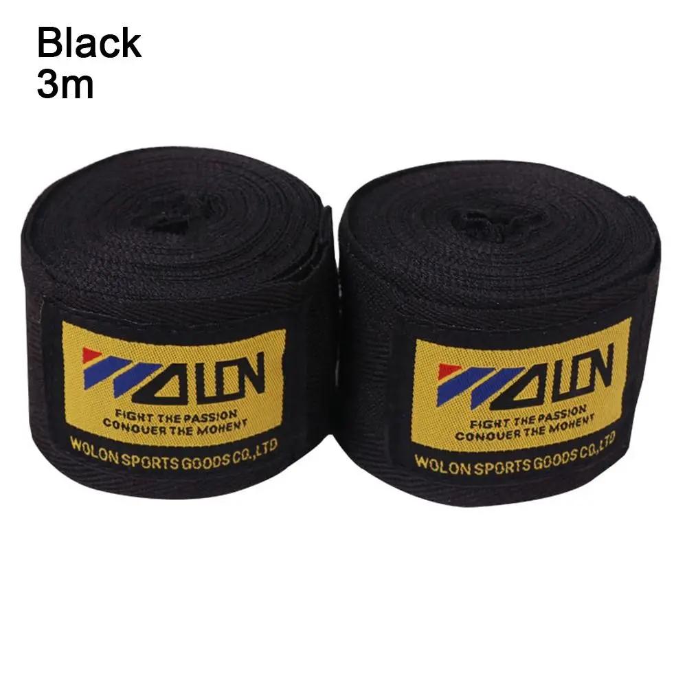 2 rolos/conjunto 1.5m/3m algodão boxe bandagem esportes cinta sanda kick boxe mma luvas de mão envolve cinto boxe esportes envoltórios bandagem - Image 1