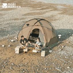 MOBI JARDIM-Barraca de Nylon para Camping, Tenda Esférica, Espaço Grande, Impermeável Espessada com Boca de Chaminé, Exterior, 160 cm, 185 cm, 245cm - Image 5