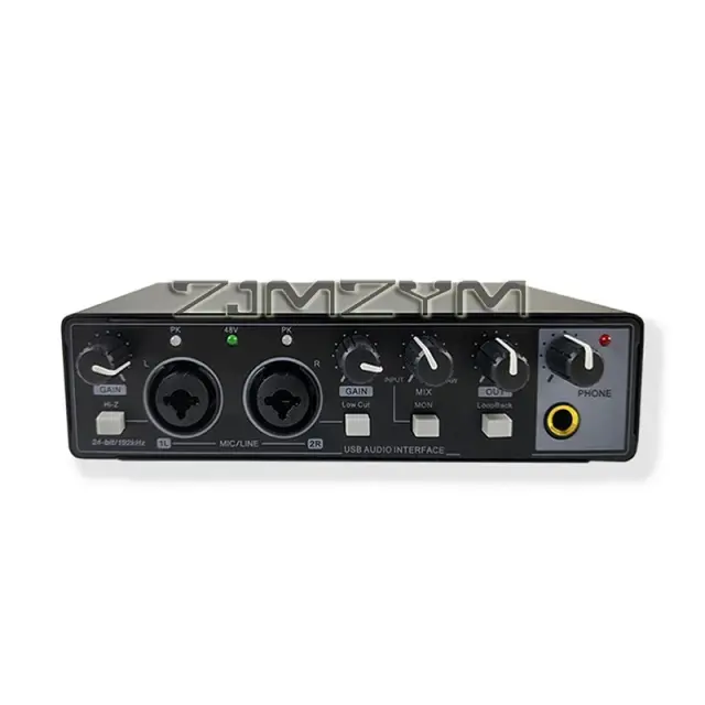 Placa de Som Profissional USB para Guitarra Elétrica - Equipamento de Estúdio com Monitor e Loopback para Gravação ao Vivo