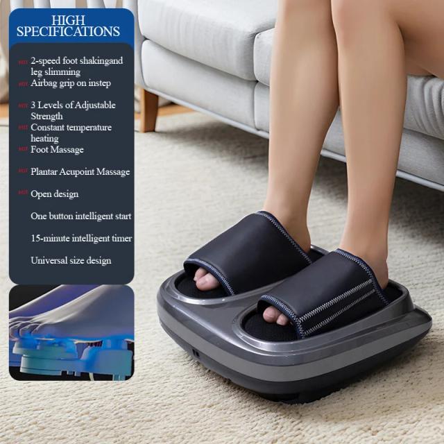 Massageador Elétrico para os Pés com Calor e Vibração - Alívio para Fascite Plantar, Neuropatia e Melhora da Circulação