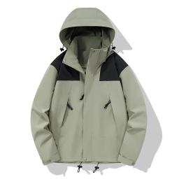Jaqueta impermeável masculina com capuz, casaco esportivo ao ar livre, alpinismo, respirável, unissexo, casacos da moda, moda casual, outono, inverno - Image 1