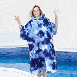 Toalha Multifuncional Surf Poncho, Robe com capuz para esportes aquáticos, Cobertor de praia de microfibra com bolsos grandes, Toalha de banho - Image 2