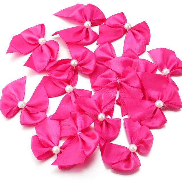 Laço de Fita de Poliéster com Flores Multi Coloridas para Artesanato e Decoração de Roupas - 20 Peças de 5.5x6cm