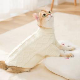 Camisola de malha para cães pequenos, roupas de duas pernas, suéteres quentes para gatos e gatinhos, outono e inverno - Image 3