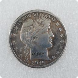 Barber Meio Dólar Copiar Moedas, EUA 1892-1915 - Image 6