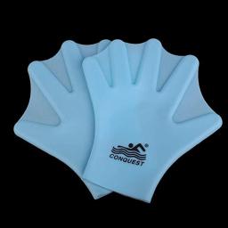 Luvas de treinamento de resistência à água para adultos Luvas de Fitness para natação Luvas de silicone para natação Luvas de mergulho Luvas de natação 1 par - Image 1