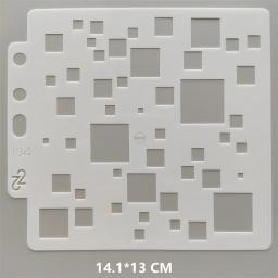 Geometria Stencils Gráficos para Pintura, Gravação, Scrapbooking DIY, Álbum de Fotos, Artesanato Cartões, Modelo para Decoração, 26 Estilos - Image 2