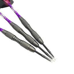 Imitação Asas De Dardo De Aço De Tungstênio, Metal De Alto Grau, Treinamento De Competição, Roxo Esculpido Rod, 3Pcs por Conjunto, 20g - Image 5