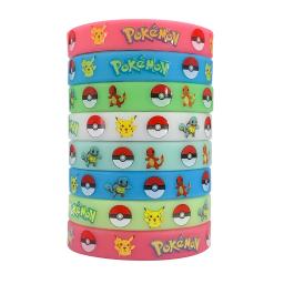 Pokémon Noctilucent Silicone Pulseira, Pulseira Anime, Bolso Elf, Pikachu, Pulseira dos desenhos animados, Presentes de festa, Acessórios Cosplay, Brinquedos - Image 5