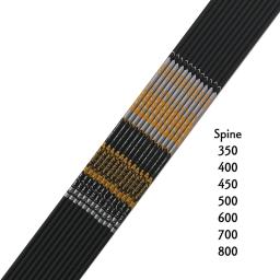 Arco e flecha Carbon Arrows Shaft Set, Arco Recurvo Longbow, Caça e Tiro, 120 Pontos de Grãos, 350-1000 Spine, ID 4.2mm, 12 - Image 2