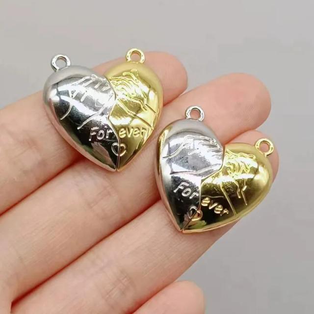 Fechos Magnéticos para Jóias DIY: Pingente Promessa Pinky, Coração do Amor e Conjuntos de Colares Encantadores para Casais