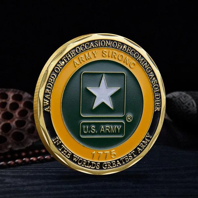 Moeda Comemorativa de Ouro do Corpo do Exército dos EUA com Águia Americana - Alta Qualidade e Edição Limitada