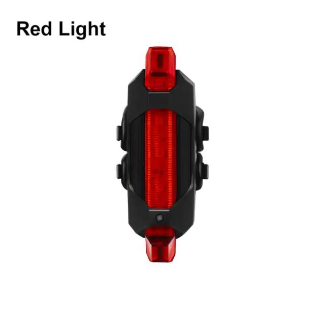 Luz de Cauda LED Recarregável USB para Bicicleta - Segurança e Visibilidade em Passeios Noturnos com Luzes Dianteiras e Traseiras Piscantes