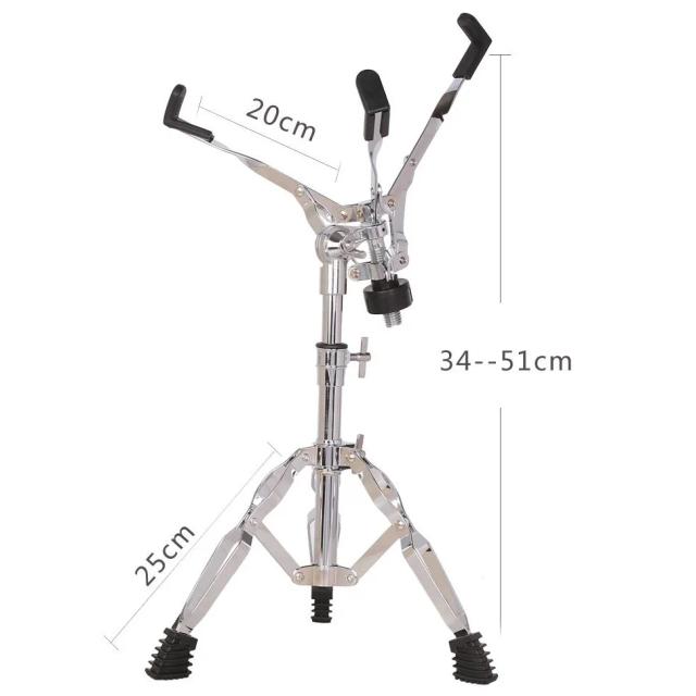 Suporte Ajustável de Metal para Tambor de Língua de Aço e HandPan com Prateleira Dobrável e Pedais Portáteis