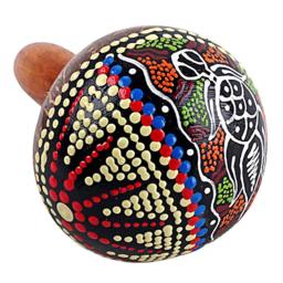 1 Pc Madeira Natural Coco Shell Mão Martelo Maraca Shakers Percussão Instrumento Musical Arte Artesanato Brinquedo Para Crianças Presente - Image 4