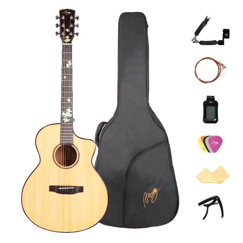 Violão Spruce sólido, Preto e Top azul, 41" - Image 1
