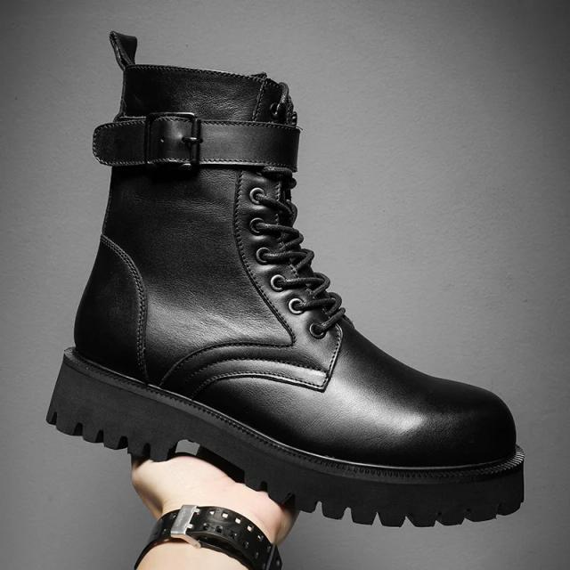 Botas de Inverno Masculinas em Couro para Equitação e Atividades ao Ar Livre - Conforto e Segurança em Todo o Momento