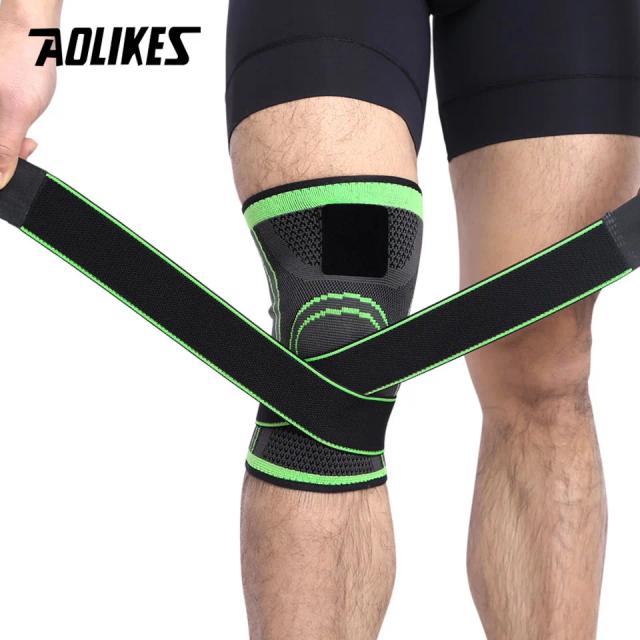 Joelheira Esportiva Ajustável AOLIKES para Caminhadas, Futebol, Basquete e Corrida - Suporte com Estabilizador de Patela e Alívio da Dor