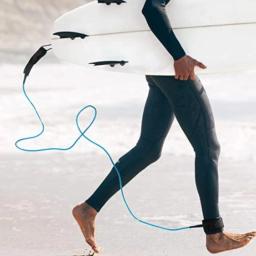 6/7/8/9/10ft Surfboard Leash Surf Leash Cordão Elástico Paddleboard Ankle Strap Cuff Cord Ajustável Leg Rope Strap para Water Sport - Image 4
