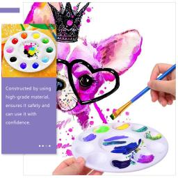 Bandeja de mistura de tinta, 15 peças, 11 paletas, pigmento, pintura, bandejas coloridas, placa de fixação de aquarela, guache, criança - Image 3