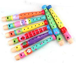 Flauta De Desenhos Animados De Madeira Para Educação Infantil, Desenvolver Tipo, Gravador De 6 Furos, Instrumentos Musicais, Enviar Aleatório, 1Pc - Image 3