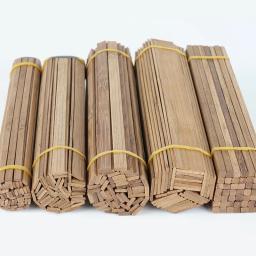 10 pçs/lote material de madeira de bambu diy modelo de construção suprimentos artesanal artesanato mobiliário lanterna fazendo ornamentos - Image 1