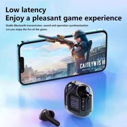Novo t2 tws sem fio bluetooth fone de ouvido transparente enc power display digital fones som estéreo para todos os smartphones - Image 5