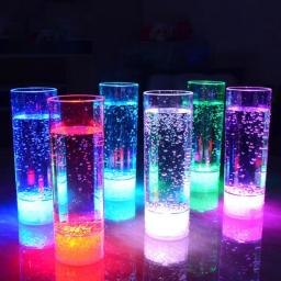 Copos brilhantes led, acrílico para beber, caneca, vinho com material acrílico leve para bebidas cerveja, - Image 2