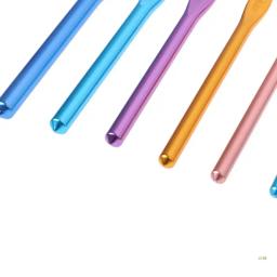 41xb 12 peças agulhas crochê coloridas alumínio conjunto agulhas tricô 2.0mm-8.0mm - Image 1