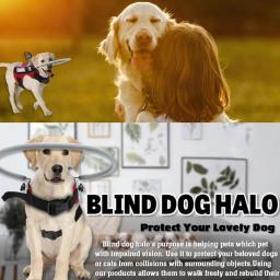 Arnês para cães cegos para animais de estimação, Dispositivo orientador, Arnês de halo para gatos, Pet Vest Ring para cães cegos ou animais visualmente impedidos para evitar cães cegos - Image 5