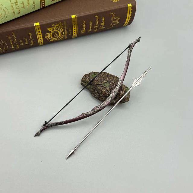Arco do Galadhrim Legolas Folha Verde 18cm Metal Liga Zinco TLOR