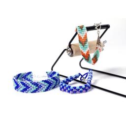 Máquina de tecelagem artesanal talão DIY pulseira de tecelagem beading tear para colar grânulo threader máquina de tricô - Image 3