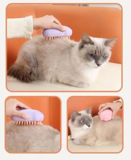 Spray elétrico Escova para Gato, Escova De Vapor, Pente De Cabelo, Massagem, Pet Float Remover, Cat Suprimentos, 3 em 1 - Image 6