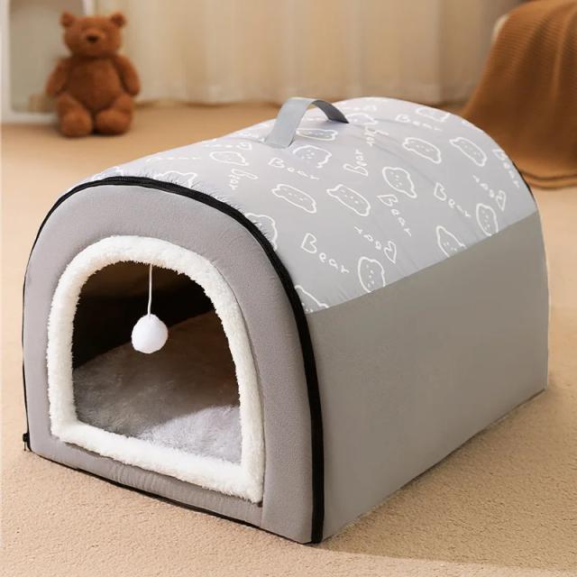 Cama destacável e antiderrapante para cães e gatos, ideal para conforto extra em canis e ninhos quentes