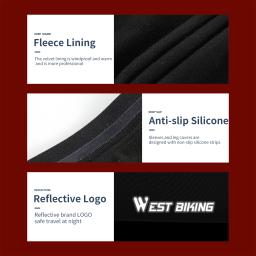 WEST BIKING-Leggings térmicos para homens e mulheres, aquecedores de bicicleta, leggings de compressão, quente, à prova de vento, MTB, ciclismo, corrida, basquete, artes esportivas - Image 5