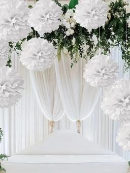 Elegante Paper Flower Ball para casamento e decoração de festa, perfeita para arranjo de cenas e decoração suspensa, 9pcs - Image 4