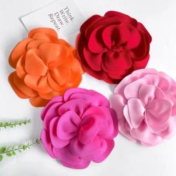 Broches de flores de tecido para mulheres Corsage vestido de casamento elegante, alfinetes de lapela elegantes, acessórios de jóias, 30cm - Image 1