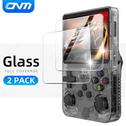 Protetor de tela para console de jogos r36s, proteção de vidro temperado para r36s r35s rgb20s, acessórios de filme de vidro antiarranhões - Image 1
