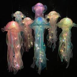 Jellfish LED Light Lantern para meninas, debaixo do mar, sereia, decorativa, bricolage, festa de aniversário, alimentação, verão - Image 2