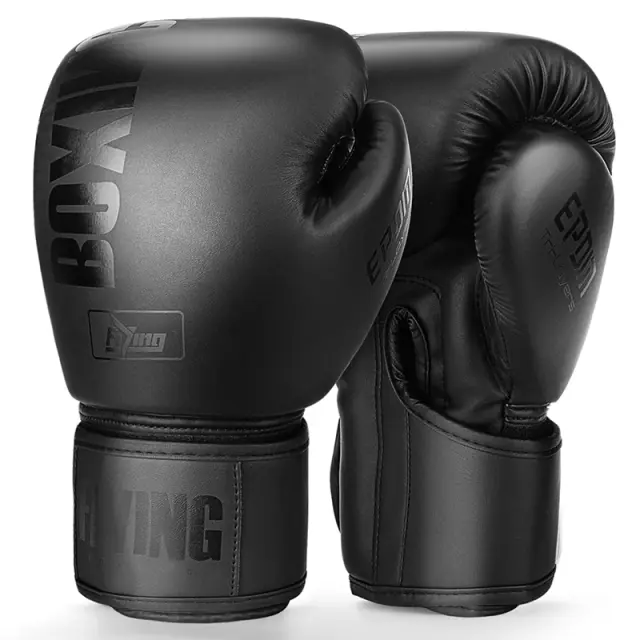 Luvas de Boxe de Couro PU para Treinamento em Kickboxing, Muay Thai e Artes Marciais - Opções de 6 oz a 14 oz para Homens e Mulheres