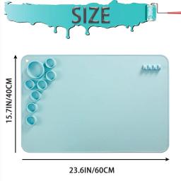 Esteira de pintura de silicone para crianças, antiaderente artesanato, tinta mistura aquarela, ferramenta de estampagem, mídia aquática, 40x60cm - Image 6