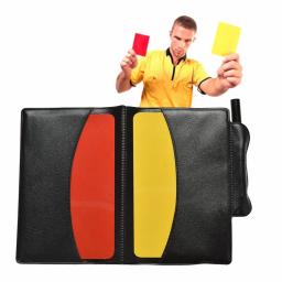 Árbitro Carteira Notebook com Cartão Vermelho e Cartão Amarelo, Útil, Esporte, Futebol, Futebol - Image 1