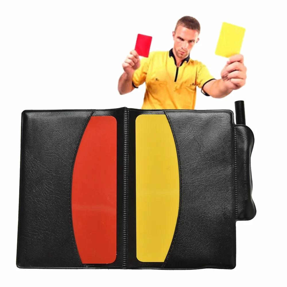 Árbitro Carteira Notebook com Cartão Vermelho e Cartão Amarelo, Útil, Esporte, Futebol, Futebol - Image 1