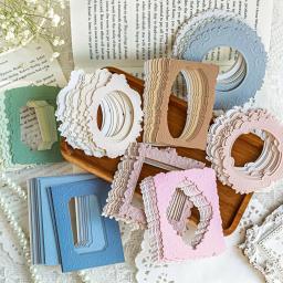 Papel decorativo de relevo oco, cartão, fundo Handbook, decoração DIY, material de colagem, arte, artesanato artesanal, 10pcs - Image 3