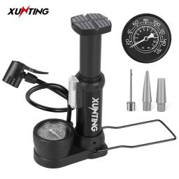 Xunting-Bike Pé Mini Bomba, Presta e Schrader Válvula, Piso Bomba para Road Bike, MTB Manômetro, bicicleta pneu Acessórios, 140PSI - Image 1