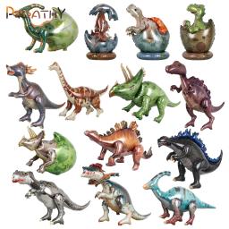 1pcs Grande 4D Dinossauro Foil Balões Selva Animal Baby Boys Festa de Aniversário Decors Jurassic Standind Dragão Crianças Brinquedos Air Globos - Image 1