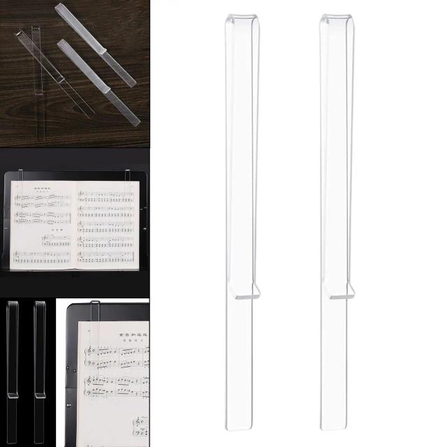 Clipes de Livro de Música Resistentes a Quebras - 2 Peças para Suporte de Partituras e Piano