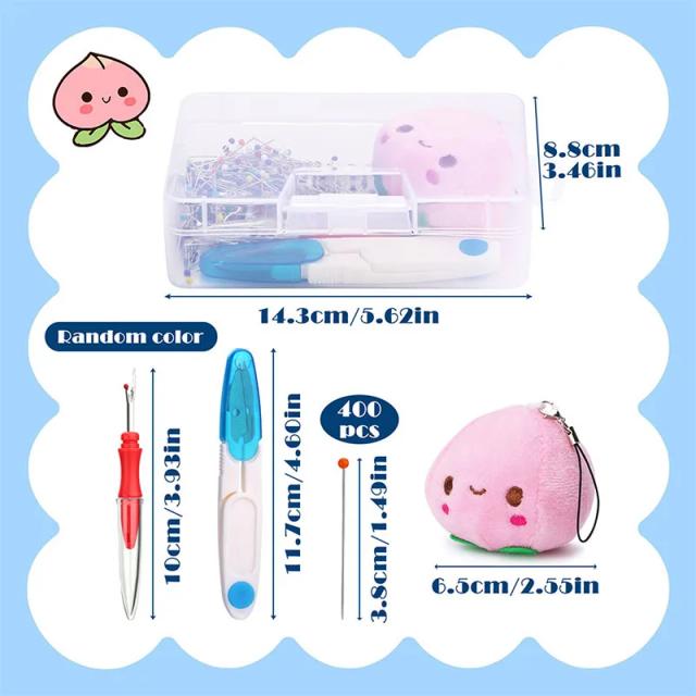 Alfinetes de Costura Kraball 300/400 peças com Cabeça Perolada para Quilting e Decoração DIY