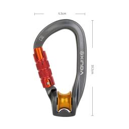 Mosquetão para Equipamento de Montanhismo, D-Ring Escalada Acessórios, Pulley Hook, Bearing, Buckle, Camping Lock, Locking, Mosquetão - Image 6